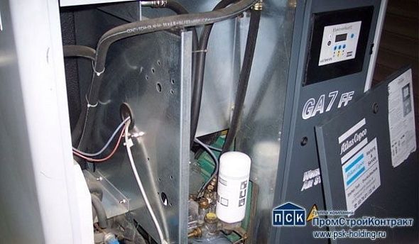 Стационарный винтовой компрессор Atlas Copco GA 5 кВт - 13 Бар